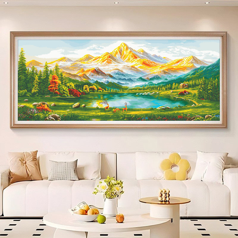 63X148CM Landscape DIY Cross Stitch Kits Full Range of Embroidery 11CT 3 Strands NO Frame