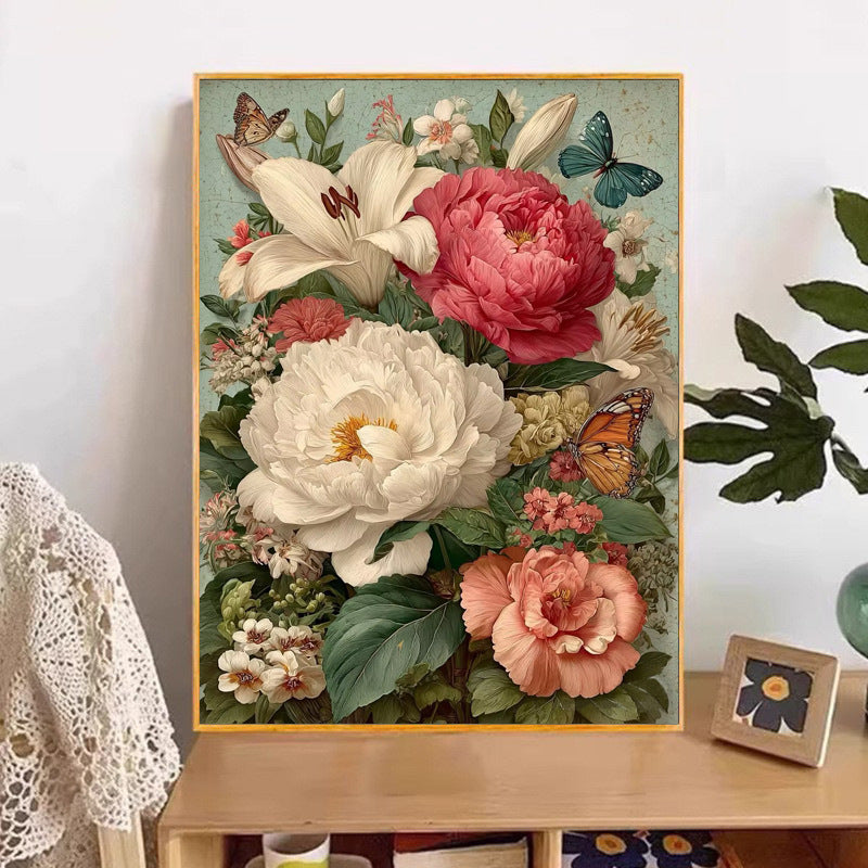 60X70CM Flower DIY Cross Stitch Kits Full Range of Embroidery 11CT 3 Strands NO Frame