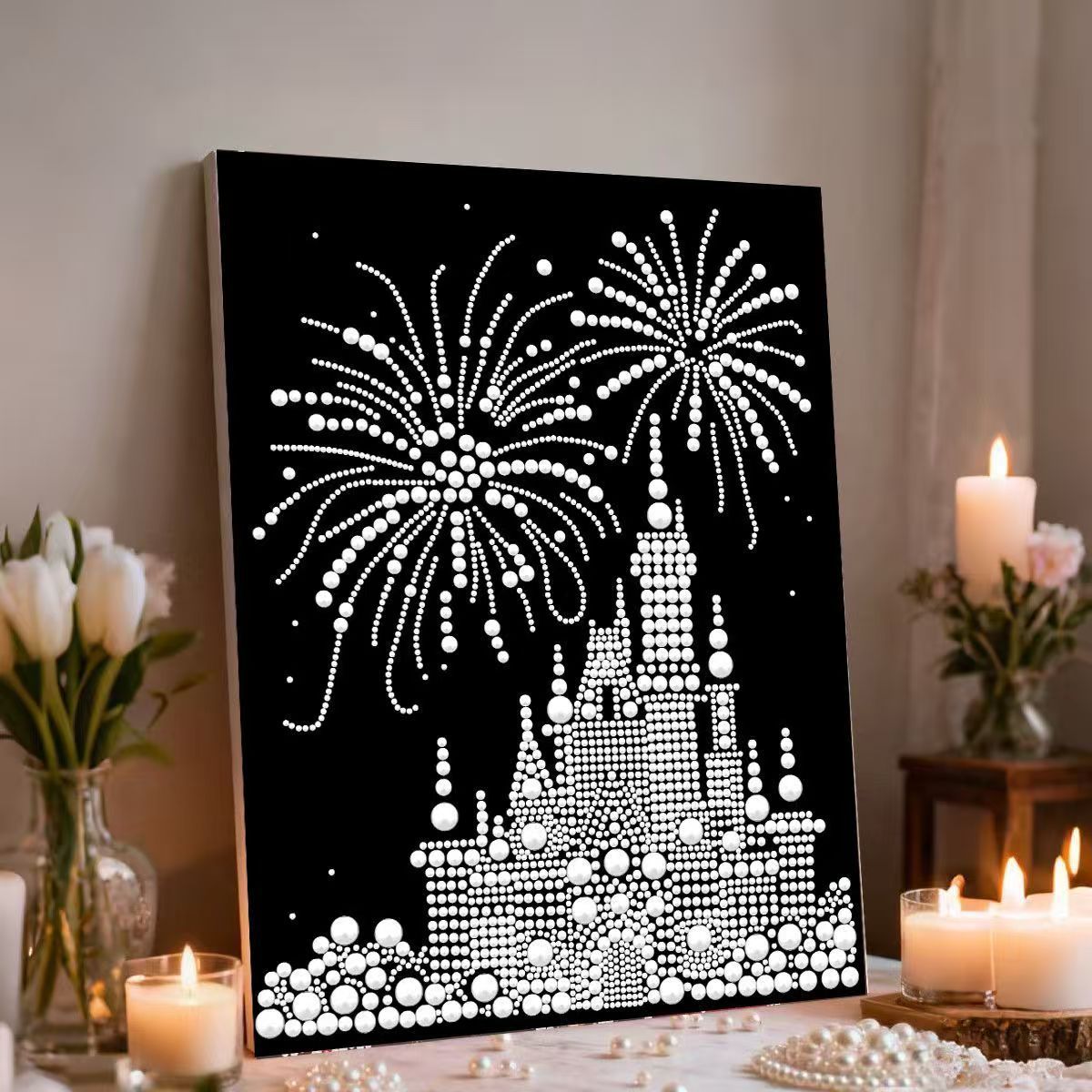 40X50CM WITH Frame DIY Pearl Painting Kits Art Painting for Home Wall Decor Gifts