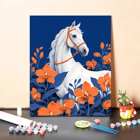 40X50CM Horse DIY Oil Painting By Numbers WITH Frame DIY Product