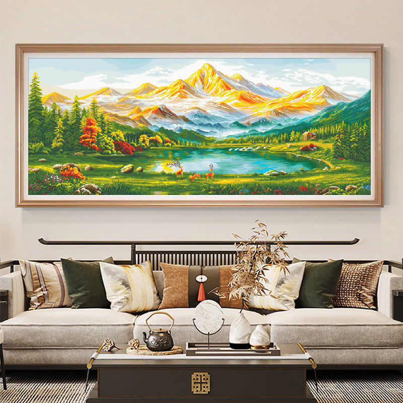 63X148CM Landscape DIY Cross Stitch Kits Full Range of Embroidery 11CT 3 Strands NO Frame