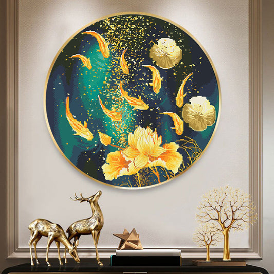 Lucky Fish DIY Cross Stitch Kits Full Range of Embroidery 11CT 3 Strands NO Frame