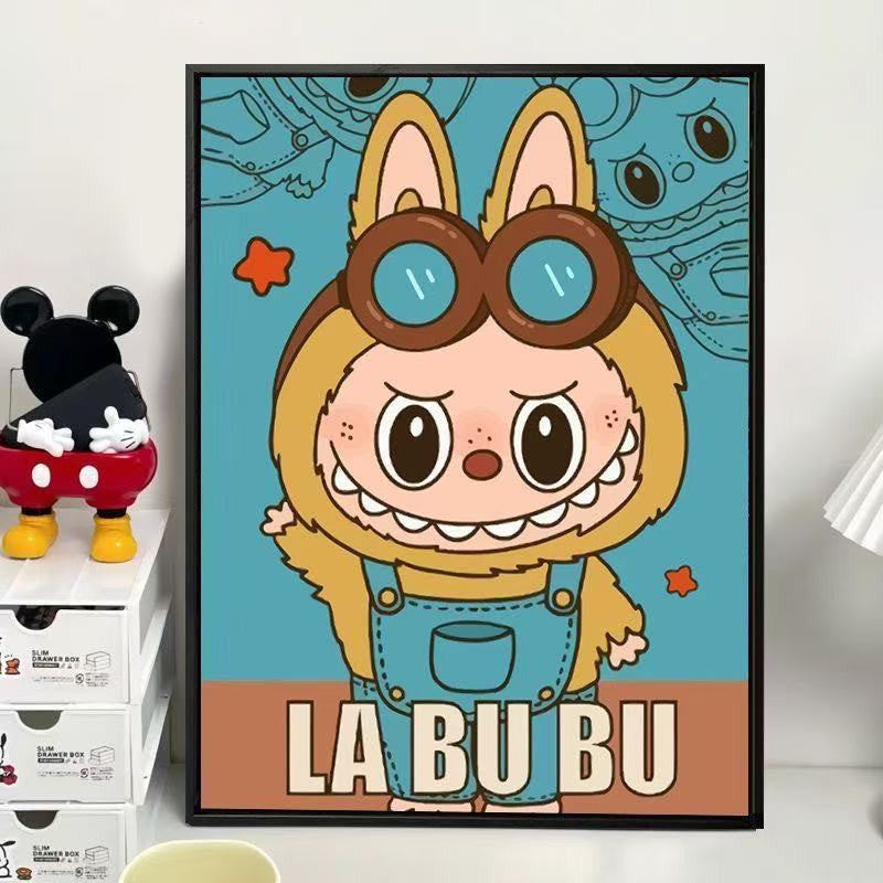 40X50CM Labubu DIY Oil Painting By Numbers WITH Frame