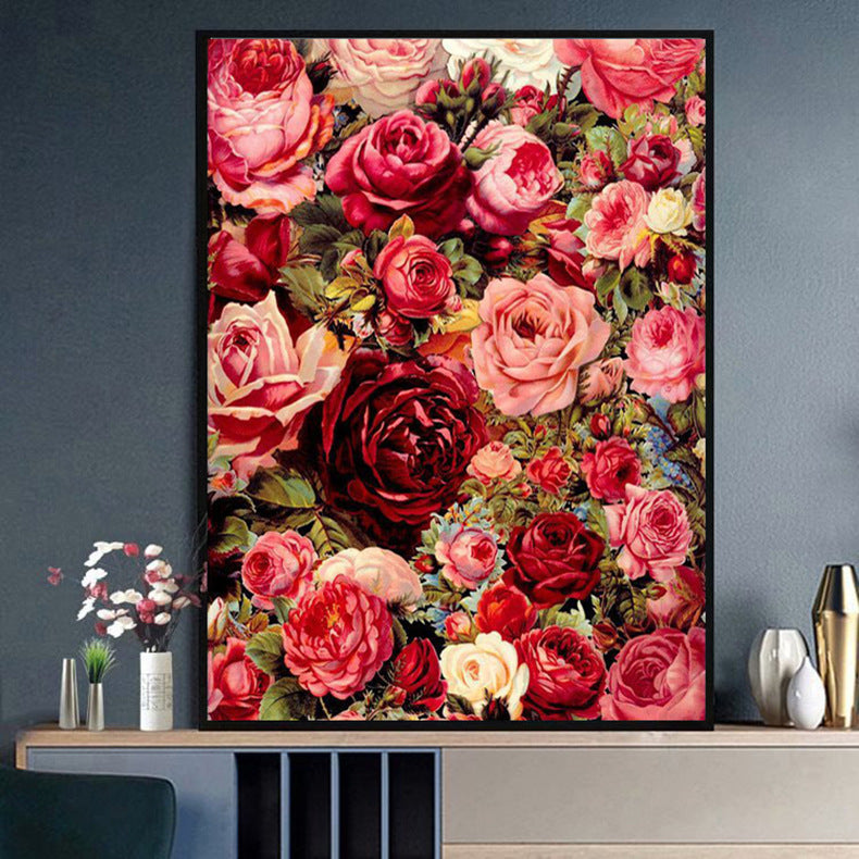 70X100CM - Rose Flower DIY 5D Full Diamond Painting NO Frame