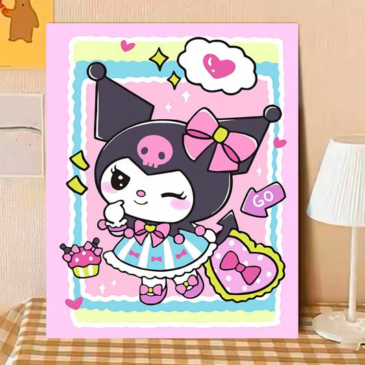 40X50CM Sanrio DIY Oil Painting By Numbers WITH Frame