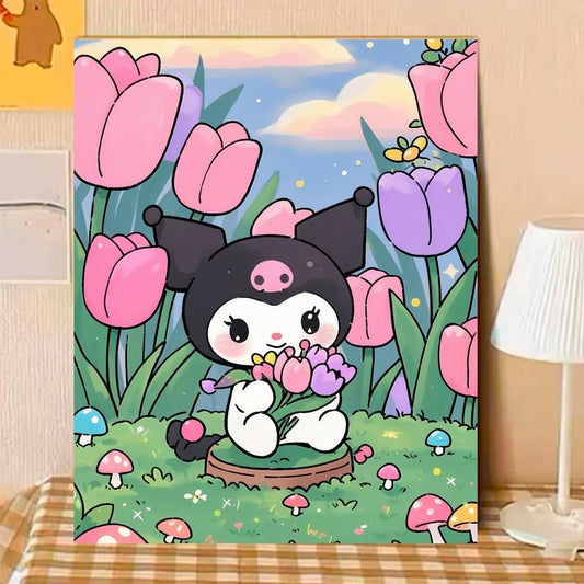40X50CM Sanrio DIY Oil Painting By Numbers WITH Frame