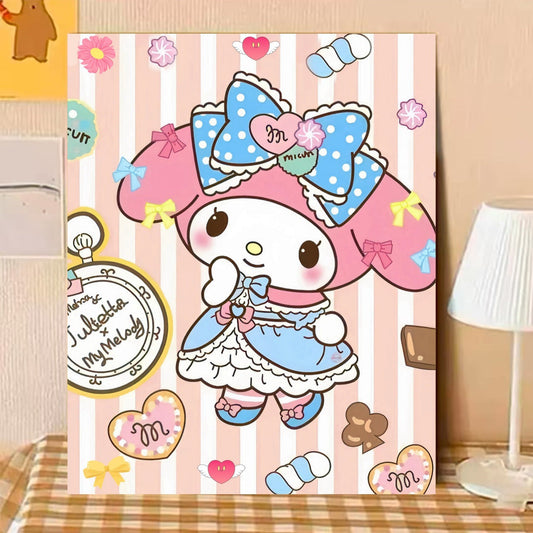 40X50CM Sanrio DIY Oil Painting By Numbers WITH Frame