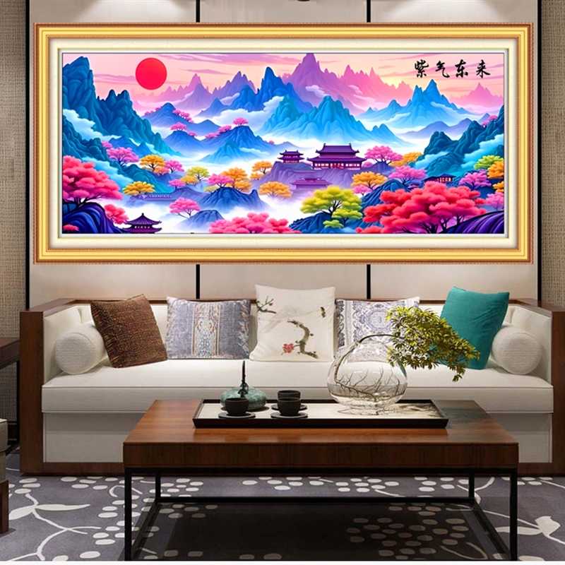 60X150CM Landscape DIY Cross Stitch Kits 9CT 4 Strands NO Frame