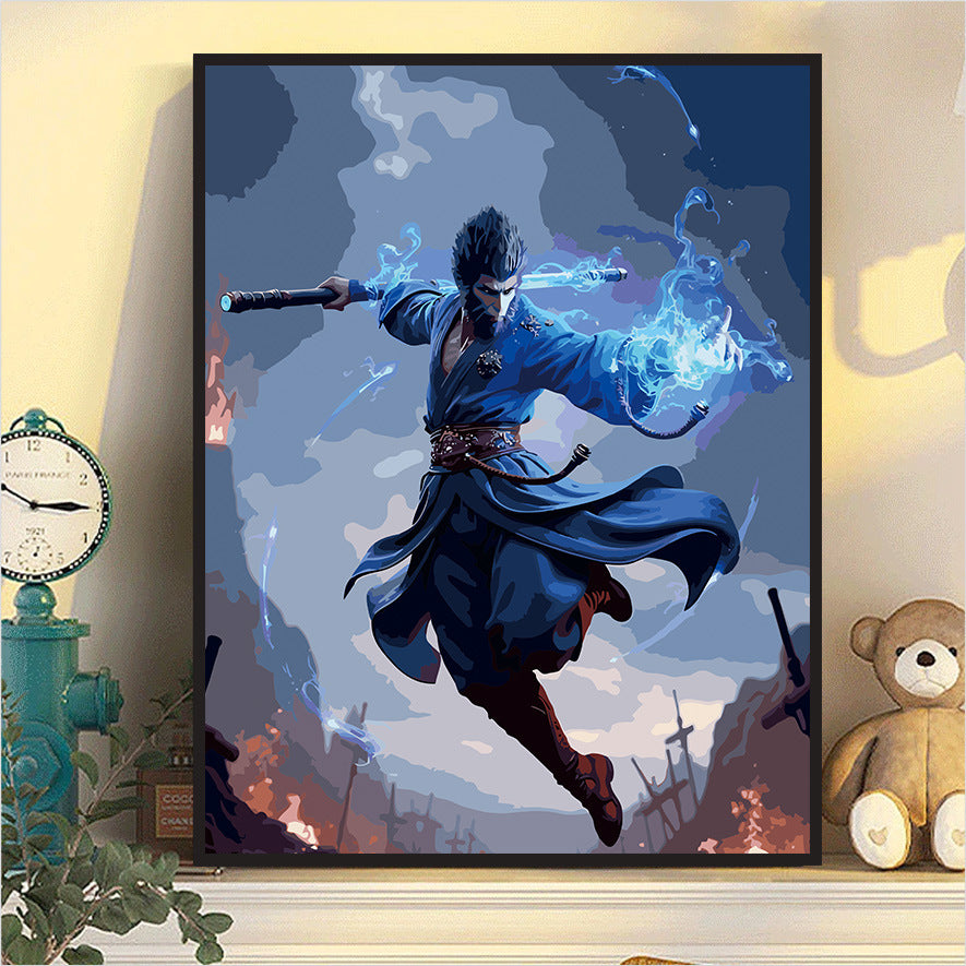 40X50CM Black·WuKong DIY Oil Painting By Numbers