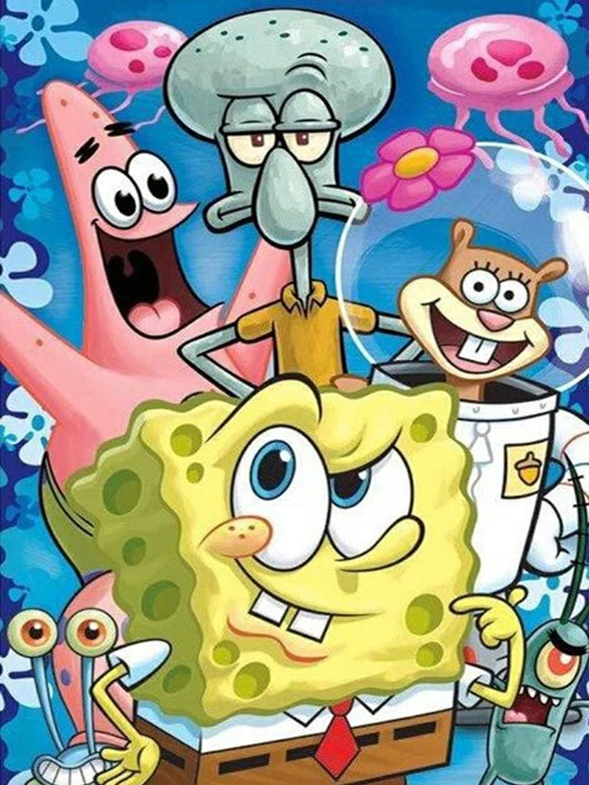 40X50CM - Spongebob DIY 5D Full Diamond Painting NO Frame