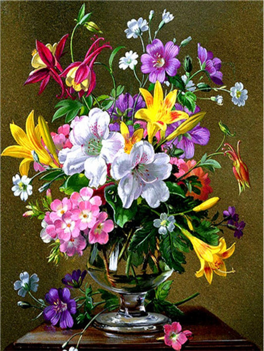 35X45CM - Flower DIY 5D Full Diamond Painting NO Frame