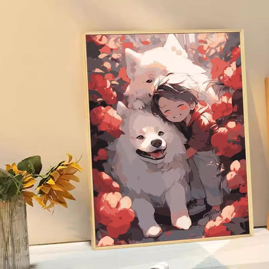 35X50CM - Dog DIY 5D Full Diamond Painting NO Frame