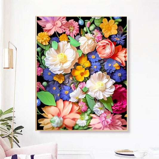 40X50CM - Flower DIY 5D Full Diamond Painting NO Frame