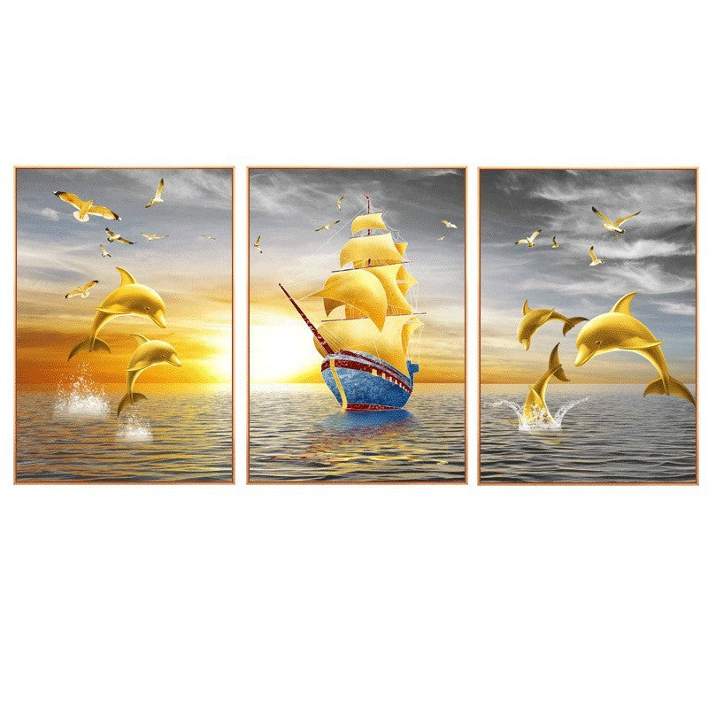 50X120CM - Sailboat DIY 5D Full Diamond Painting NO Frame