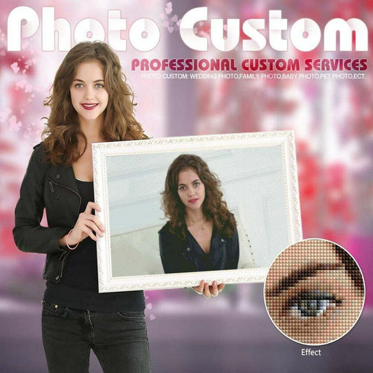 DIY PHOTO CUSTOM 5D Diamond Painting Picture-Round beads