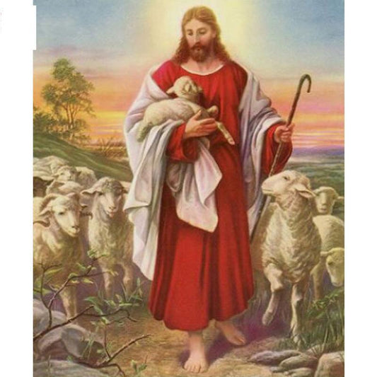 60x72CM Jesus Shepherd 5D Full Diamond Painting NO Frame Round diamond