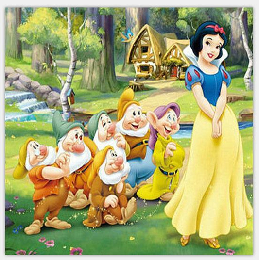 36*36CM-Snow white and the Seven Dwarfs-5D Full Diamond Painting DIY Pictures