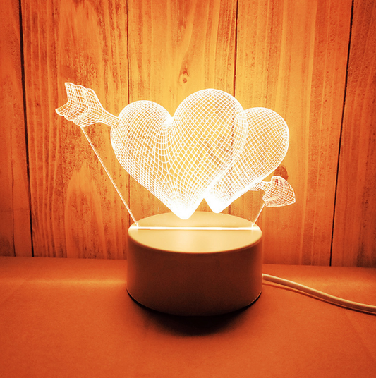 3D Colorful Charging Night Light Bedside LED Lamp Various Shapes Creative Gif-goddess love