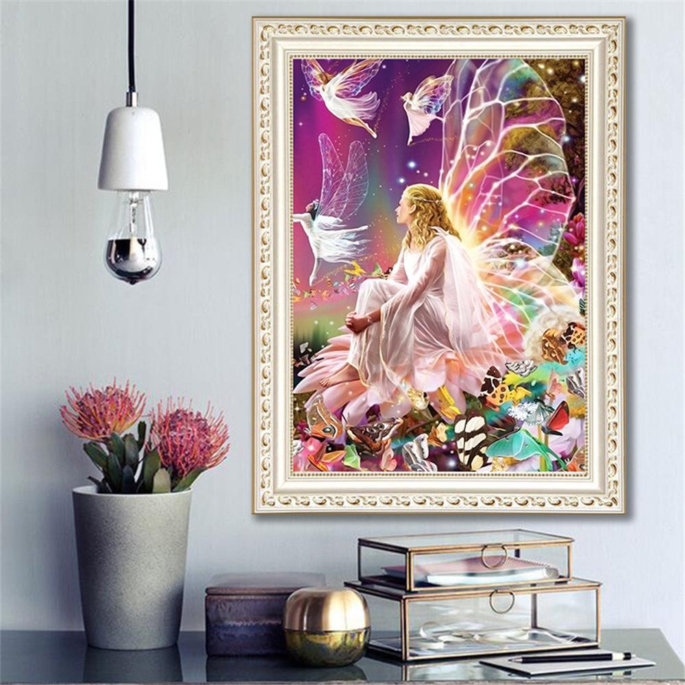 25x30CM Angel butterfly little girl 5D Full Diamond Painting DIY Pictures