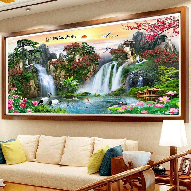 150x60CM Landscape Full Diamond Painting NO Frame Round beads