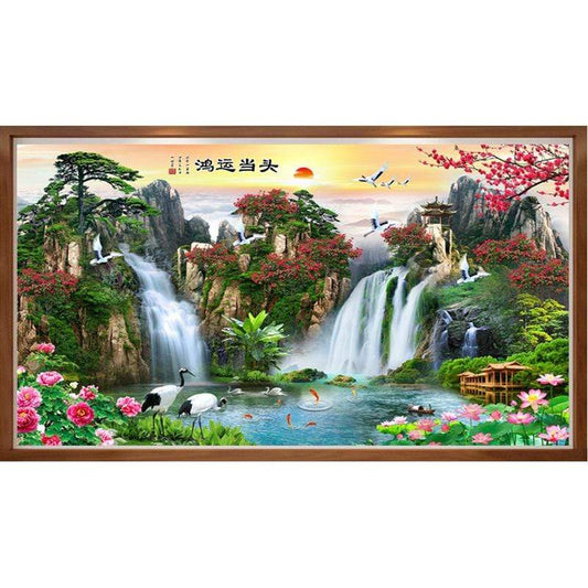 150x60CM Landscape Full Diamond Painting NO Frame Round beads