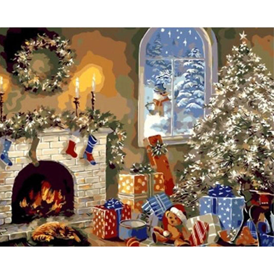 40X50CM Chirstmas DIY Oil Painting By Numbers