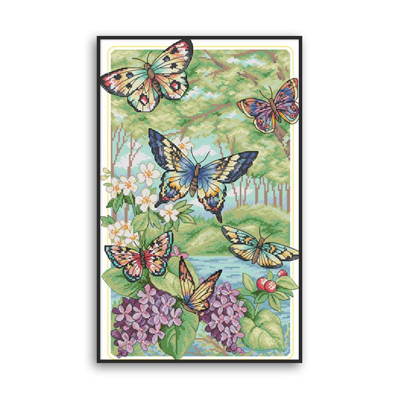 40x60CM Butterfly forest Full Diamond Painting NO Frame Round diamond