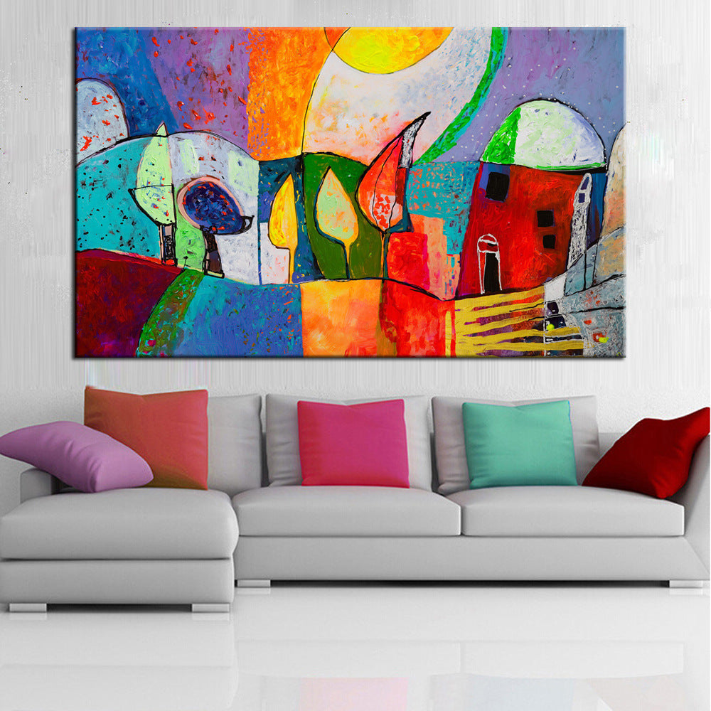 60x80cm HOUSE NO Framed Prints Painting Canvas Wall Art For Living Room Home Decor