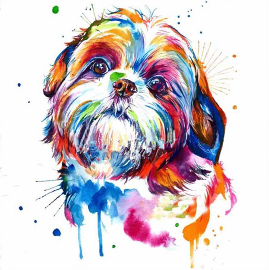 30x30CM-dog- DIY 5D full Diamond Painting