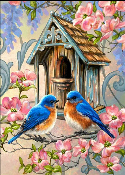 Bird & House-5D Full Diamond Painting DIY Pictures 30X40CM E330