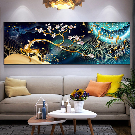 55X150CM - Lucky Deer DIY 5D Full Diamond Painting NO Frame