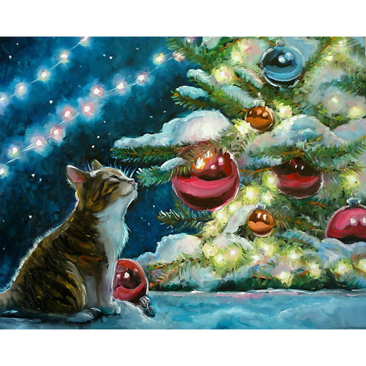 40X50CM Chirstmas DIY Oil Painting By Numbers