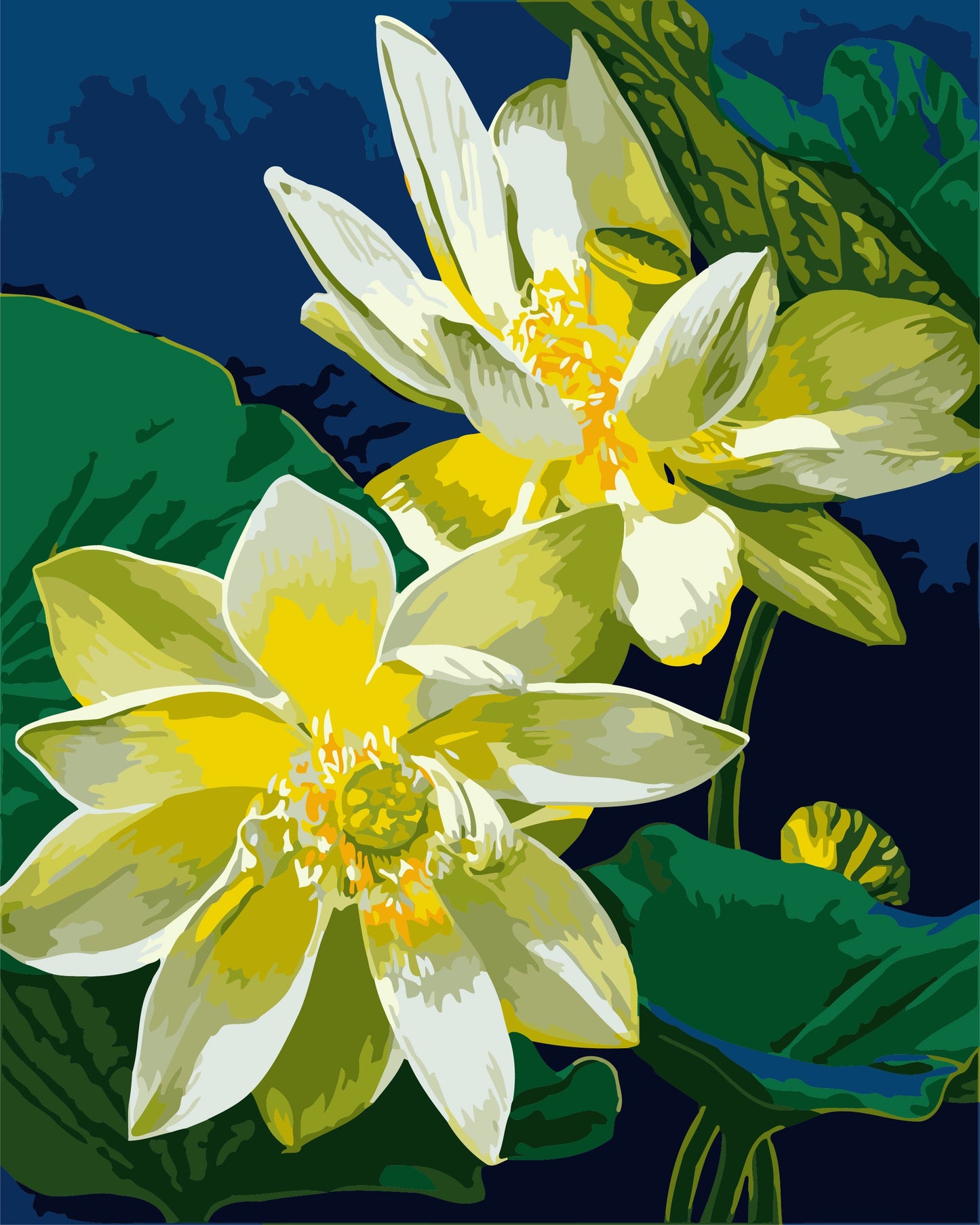 40X50CM Lotus Flower DIY Oil Painting By Numbers