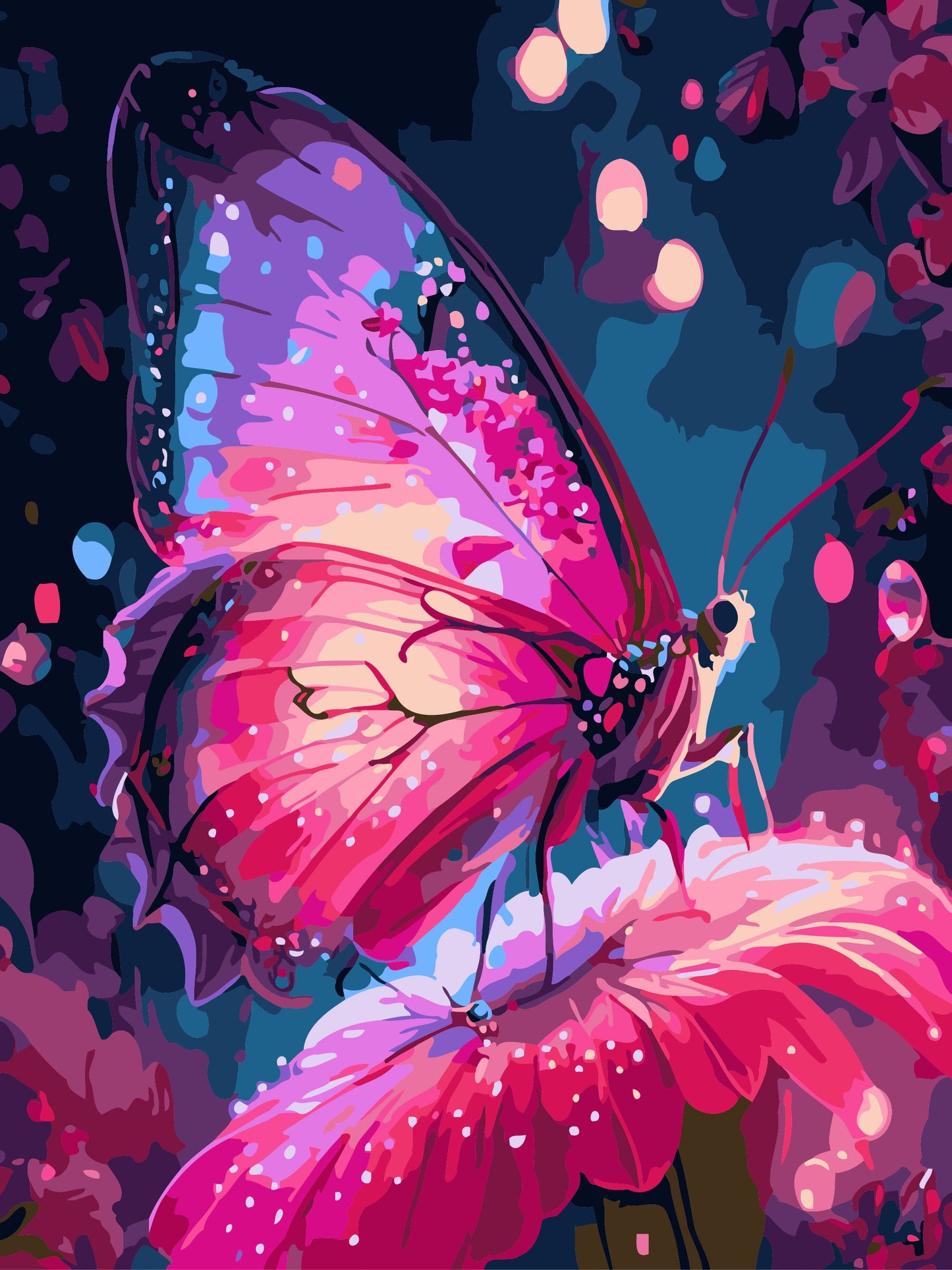 50x70CM -  Butterfly DIY 5D full Diamond Painting no frame