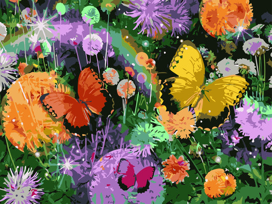 50x70CM -  Butterfly DIY 5D full Diamond Painting no frame