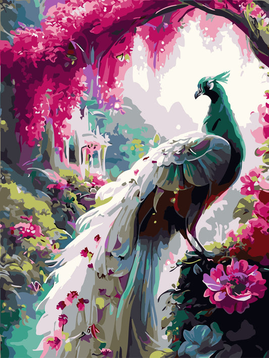 50x70CM -  Peacock DIY 5D full Diamond Painting no frame