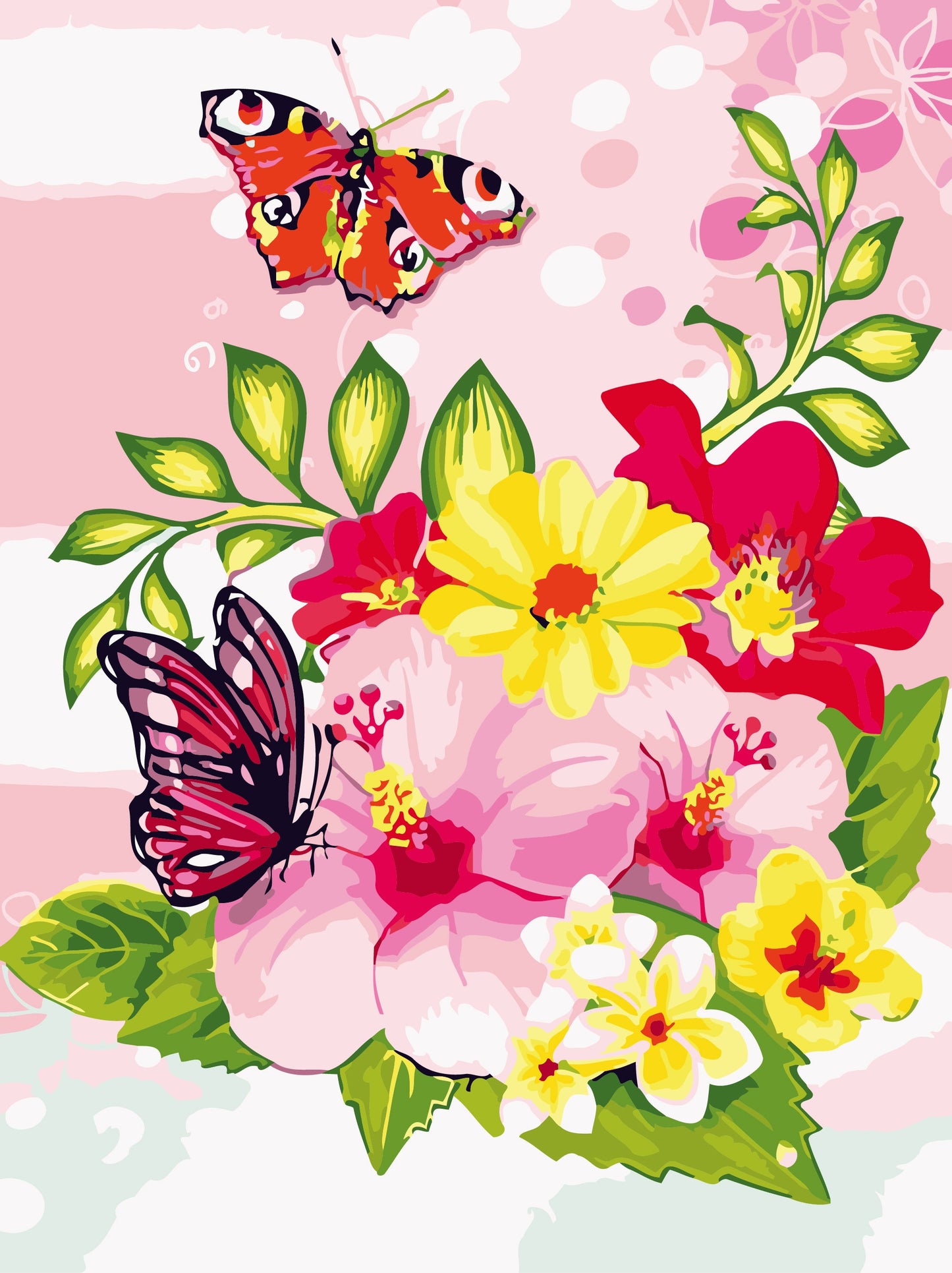 50x70CM -  Butterfly DIY 5D full Diamond Painting no frame