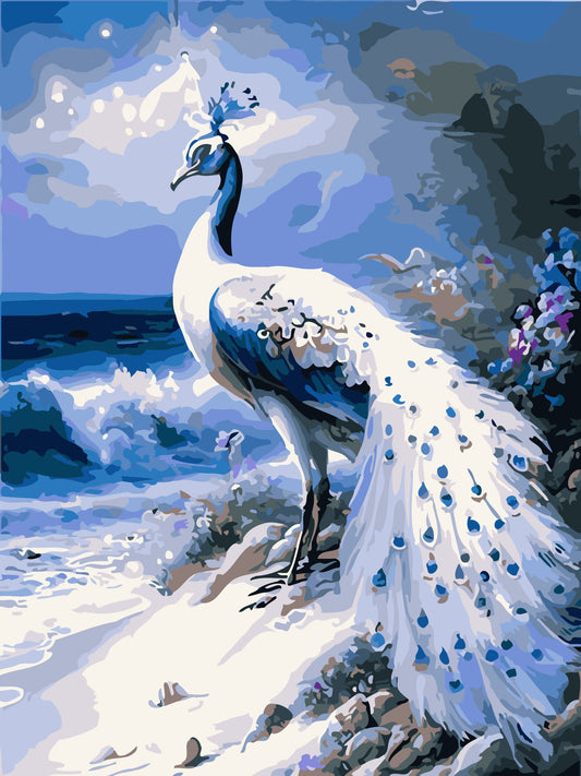 50x70CM -  Peacock DIY 5D full Diamond Painting no frame