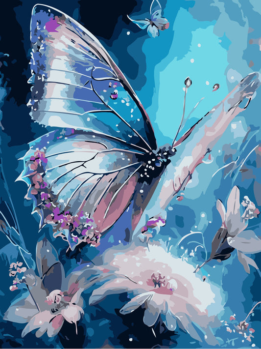 Butterfly No Framed DIY Oil Painting By Numbers 40*50CM