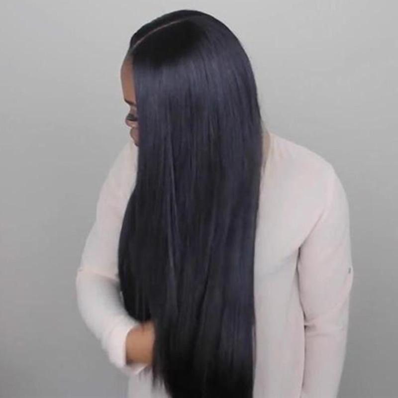 Long Straight Black Wig Synthetic