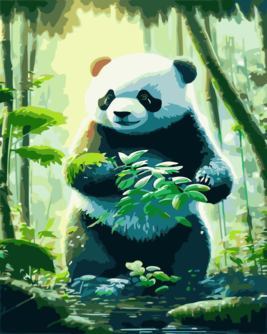 40X50CM Panda DIY Oil Painting By Numbers