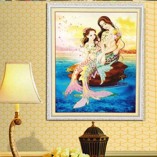 76x100CM Mermaid Full Diamond Painting NO Frame special beads