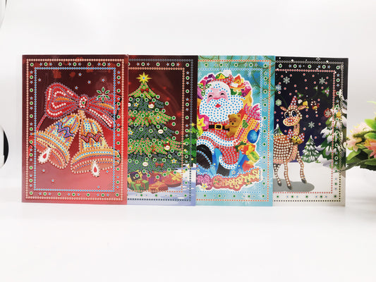 4PCS Merry Chrismas- 5D DIY Special-shaped Diamond Painting