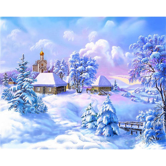 40X50CM Chirstmas DIY Oil Painting By Numbers