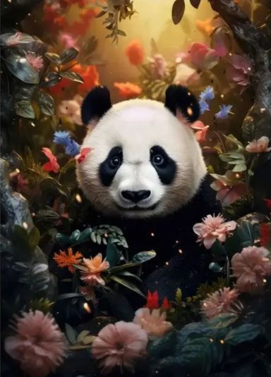 40X50CM Panda DIY Oil Painting By Numbers