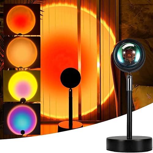 Sunset lamp Multi Color, Projector Rainbow Light 180 Degree Rotation Led Night Lamp