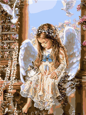 Angel No Framed DIY Oil Painting By Numbers Canvas Wall Art For Living Room Home Decor 40*50CM