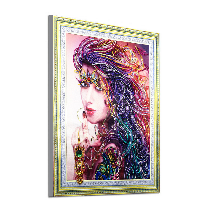 40X50cm Lady 5D Diamond Painting（ Special beads) NO FRAME