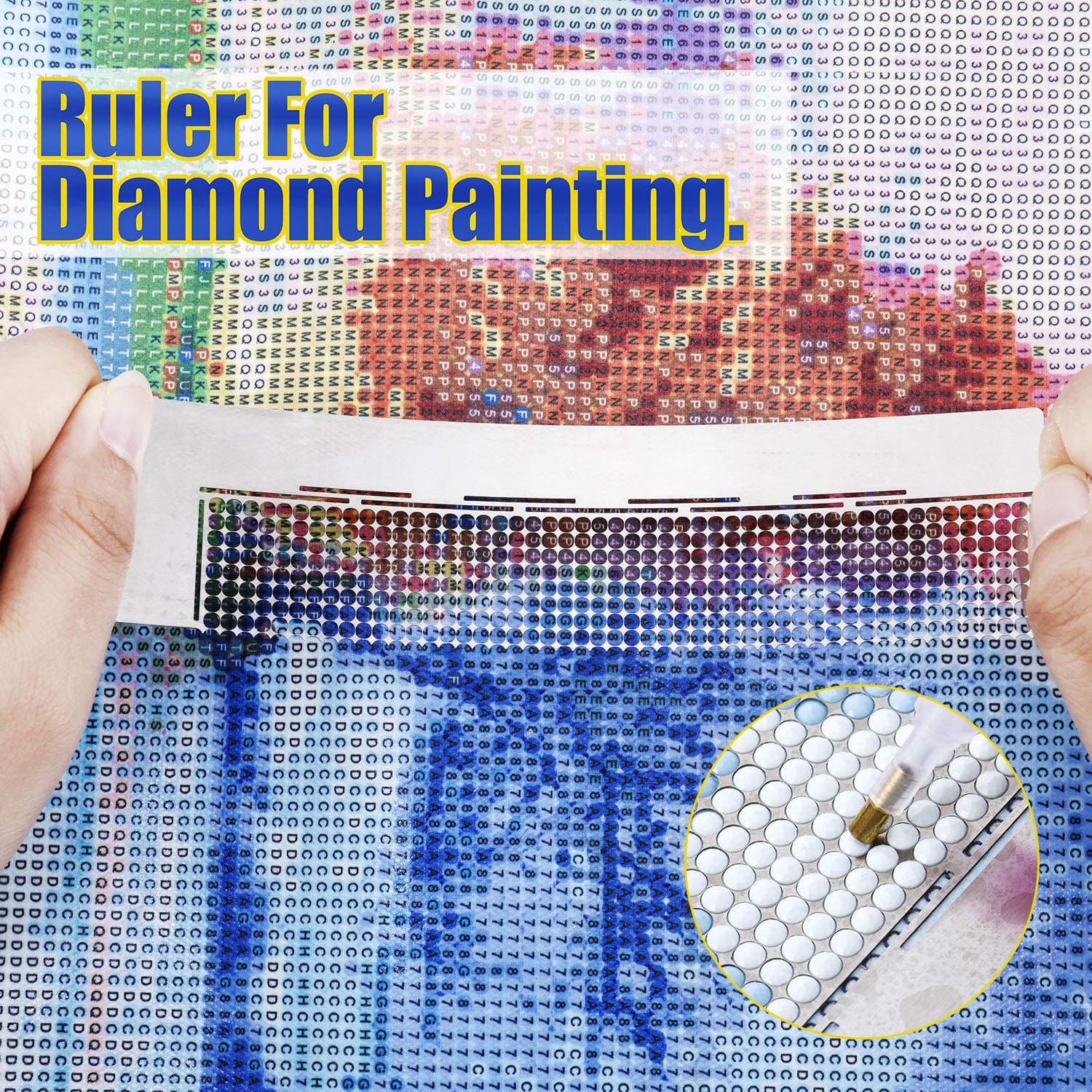 Ruler for141mm+140mm 5d diamond painting （3pcs） kwartist