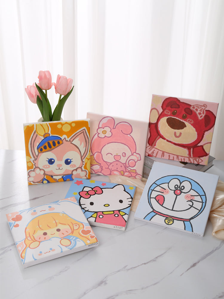 20x20CM Hello Kitty - Kids with Framed DIY Oil Painting By Numbers